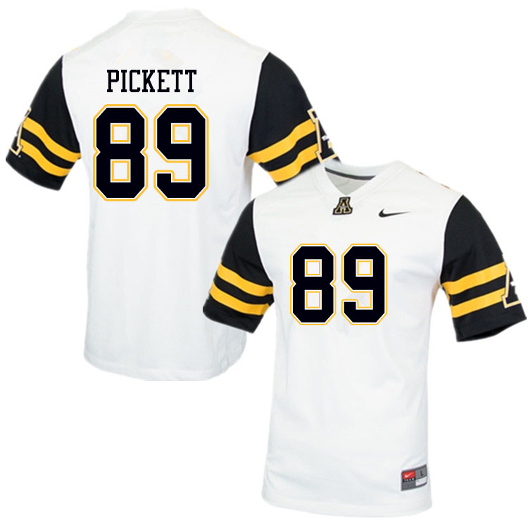 Men #89 Dorian Pickett Appalachian State Mountaineers College Football Jerseys Sale-White - Click Image to Close